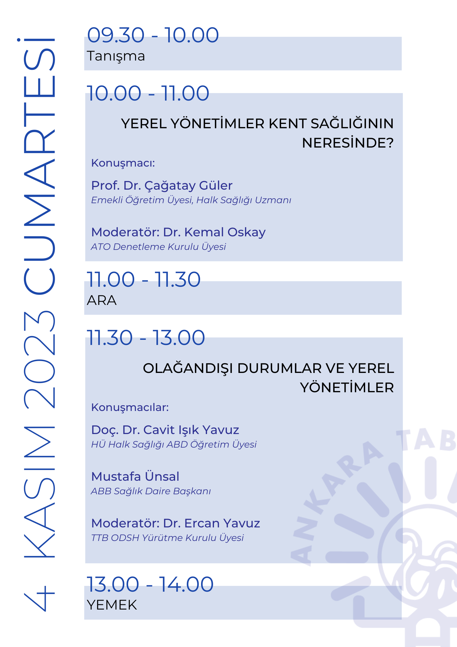 Ankara Tabip Odası Güz Okulu 2023: "Kent ve Sağlık"