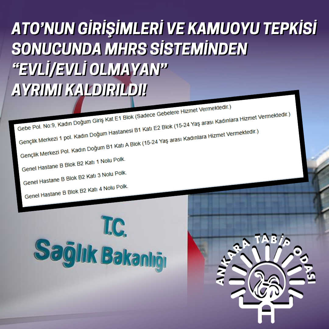 Merkezi Hekim Randevu Sistemi’nden "Evli/Eli Olmayan" Ayrımı Kaldırıldı